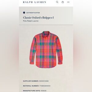 Men's POLO Ralph Lauren Classic Oxford dress shirt